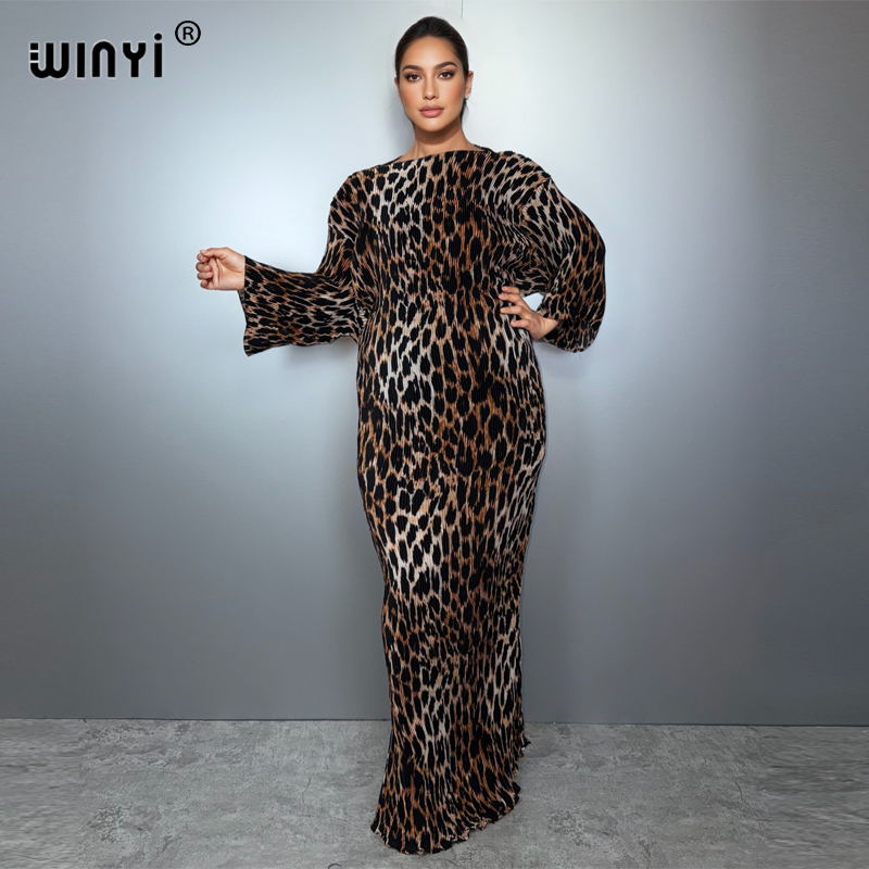 WINYI Summer Pleated Elastic L - Boho Summer Beach Maxi Dress recension och pris