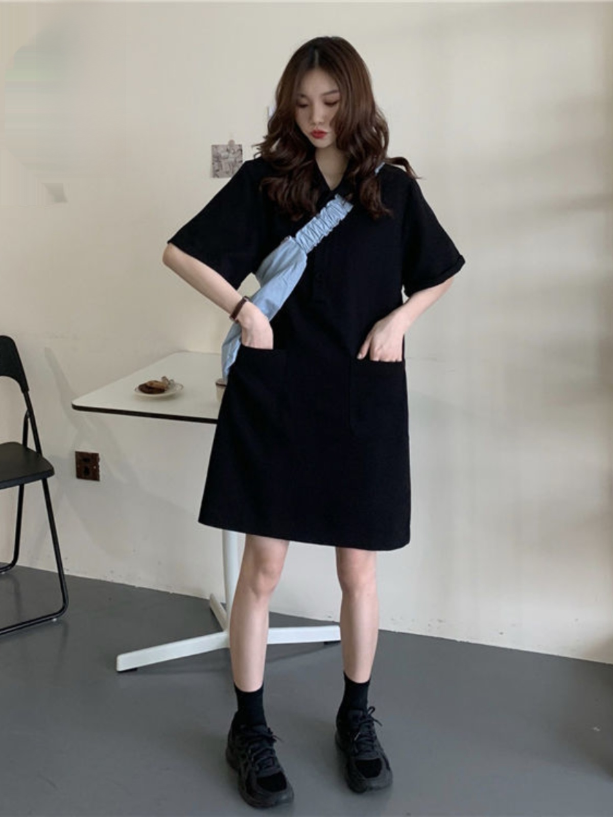 plus Size A-Line Dress  Collar - Korean Style A Line Shirt Dress recension och pris