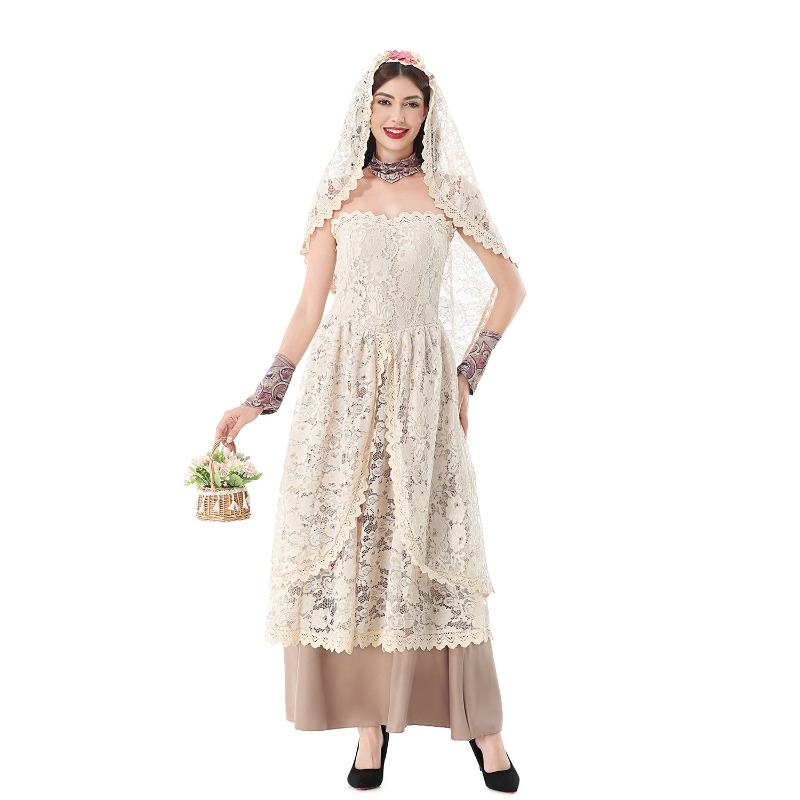 Women Vintage Lace Maxi Dress  - Dresses recension och pris