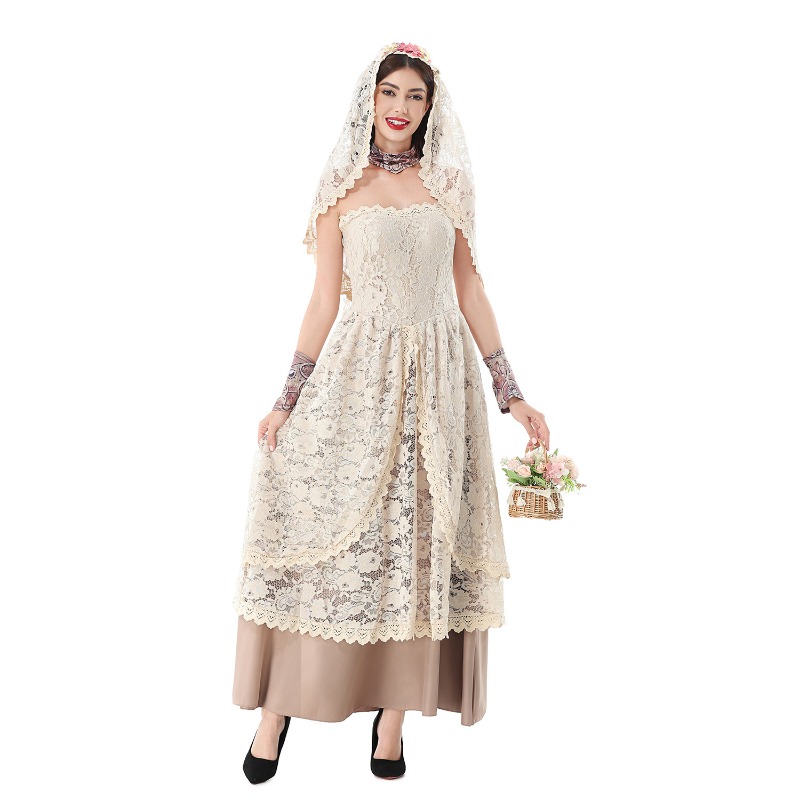 Women Vintage Lace Maxi Dress  - Dresses recension och pris