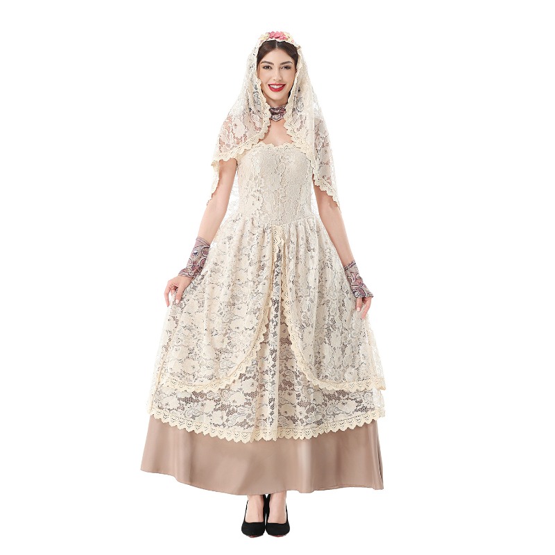 Women Vintage Lace Maxi Dress  - Dresses recension och pris