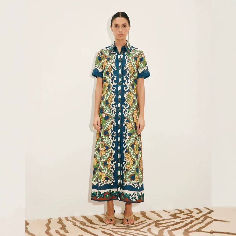 2026 Autumn New Original Trend - Casual Loose Linen Shirt Dress recension och pris