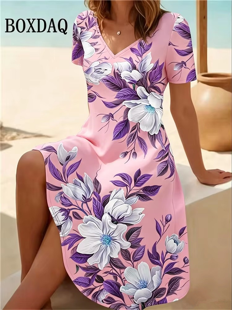 6XL Plus Size Women Dresses Su - Boho Summer Beach Maxi Dress recension och pris