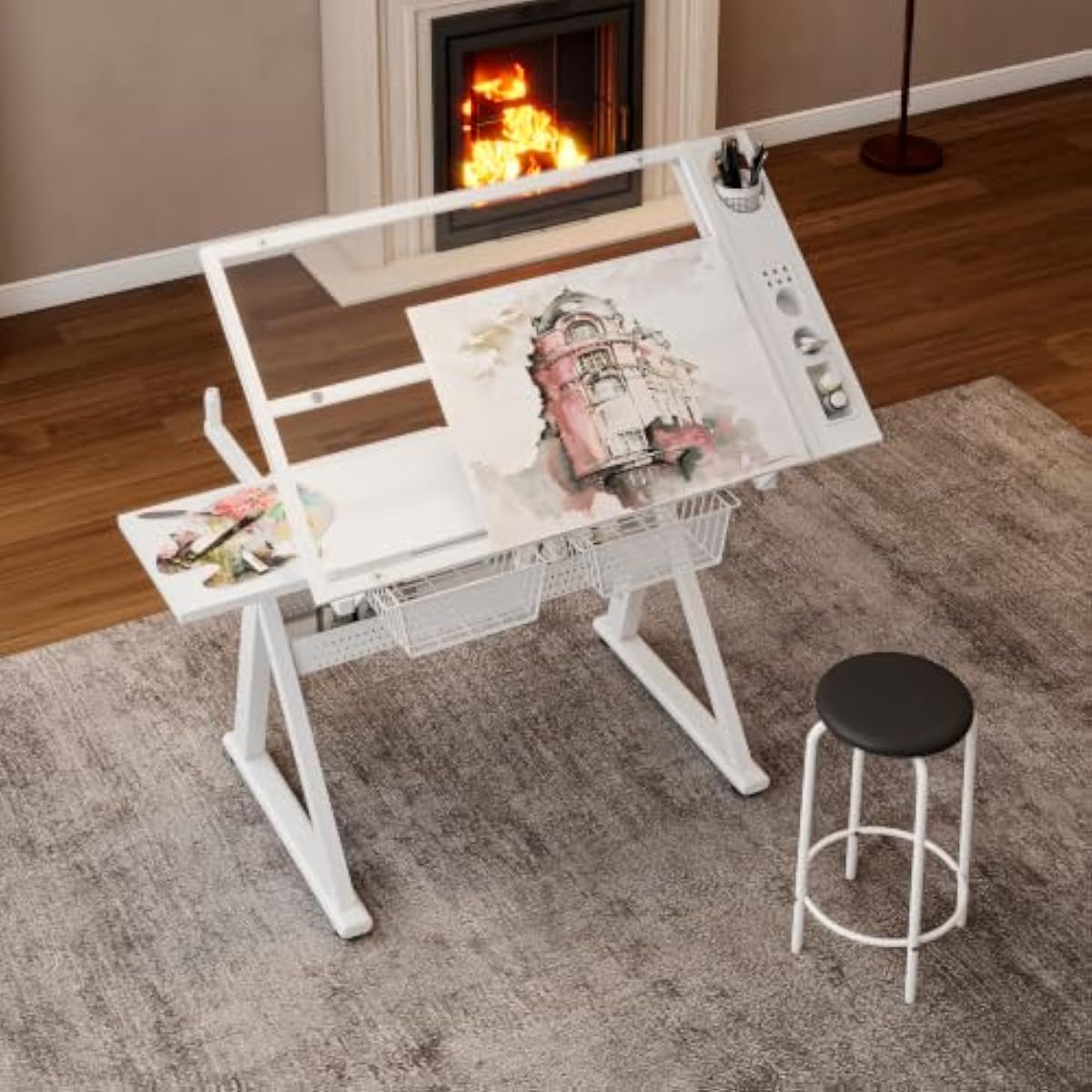 Adjustable Drafting Desk with  - Tops recension och pris