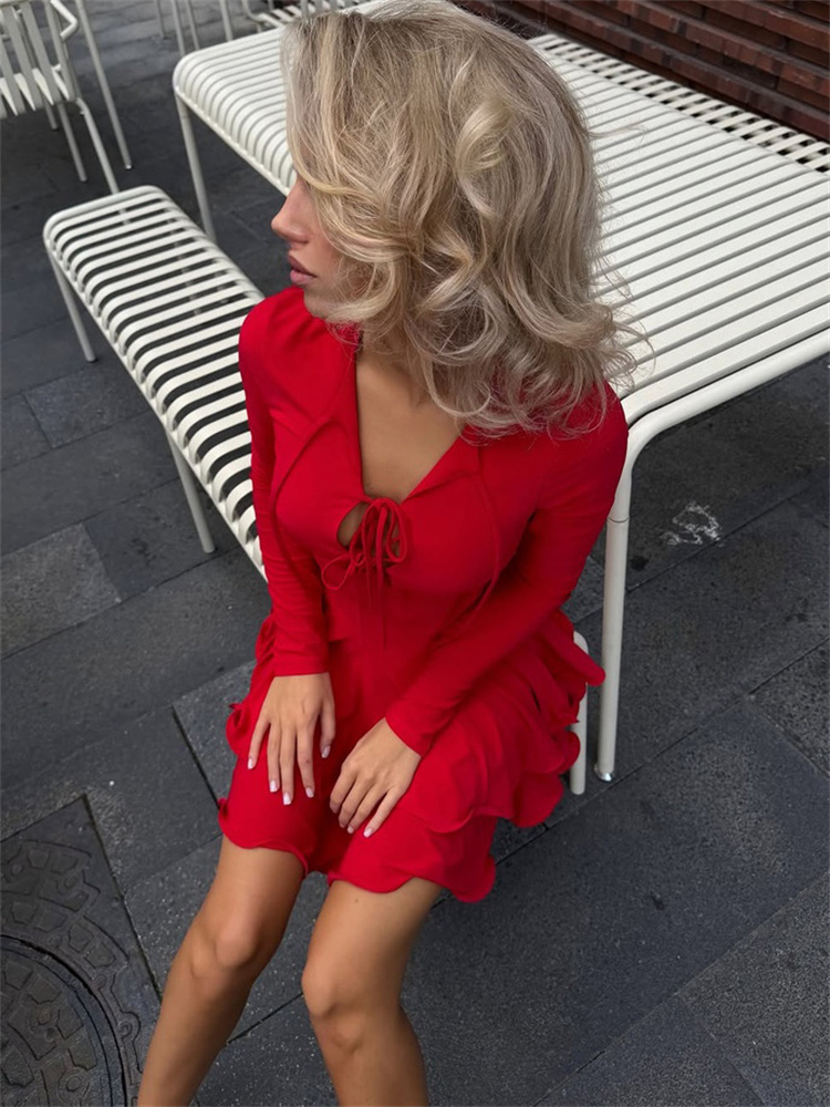 Tossy Bodycon Mini Dress Long  - Bodycon Long Sleeve Ribbed Dress recension och pris
