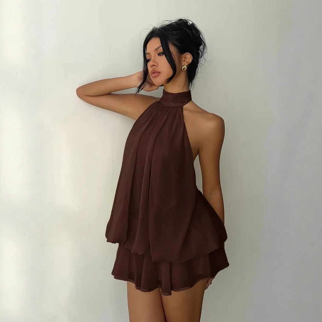 Women's Halter Neck Dress Back - Y2K Backless Halter Mini Dress recension och pris