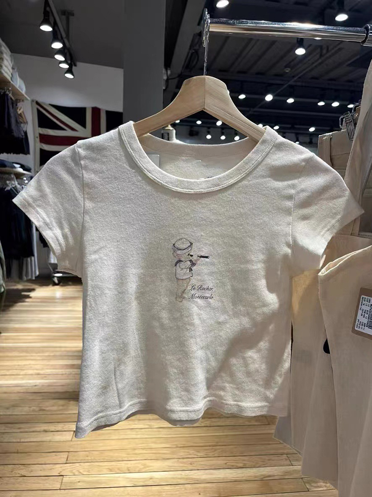 Angel Baby Graphic Slim T-shir - Y2K Graphic Baby Tee Crop recension och pris