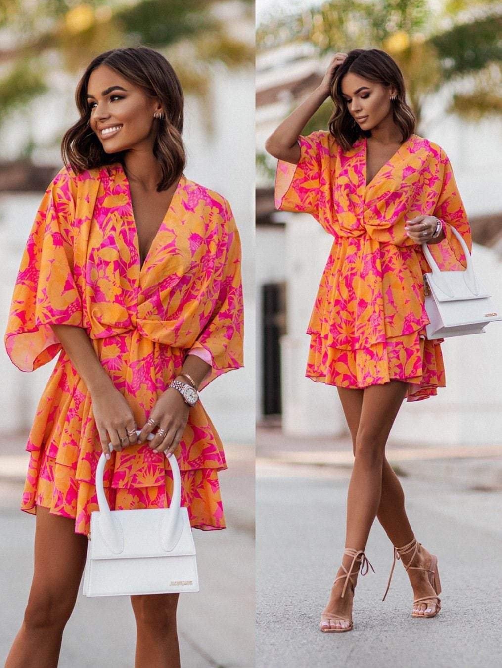 2024 New Summer Women's Mini S - French Vintage Floral Midi Dress recension och pris