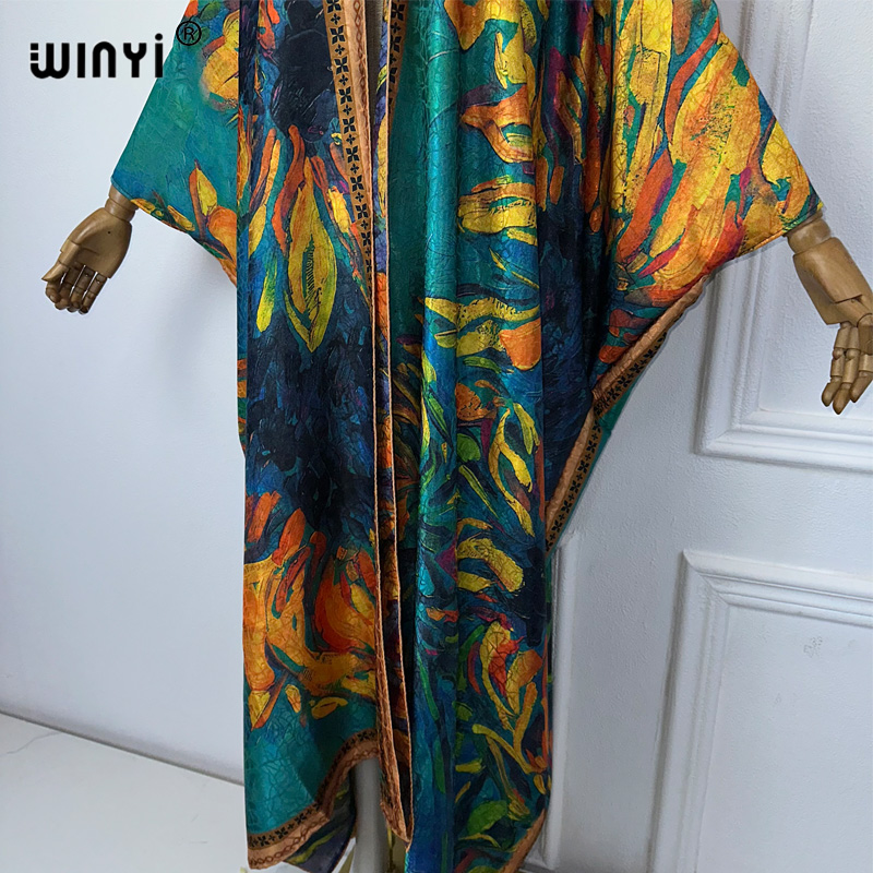 WINYI high quality boho print  - Boho Summer Beach Maxi Dress recension och pris